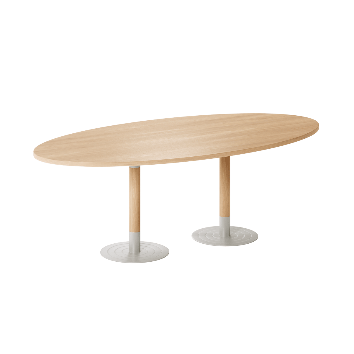 Specialised Aged Care Dining Stem Oval Table - Twin Pedestal